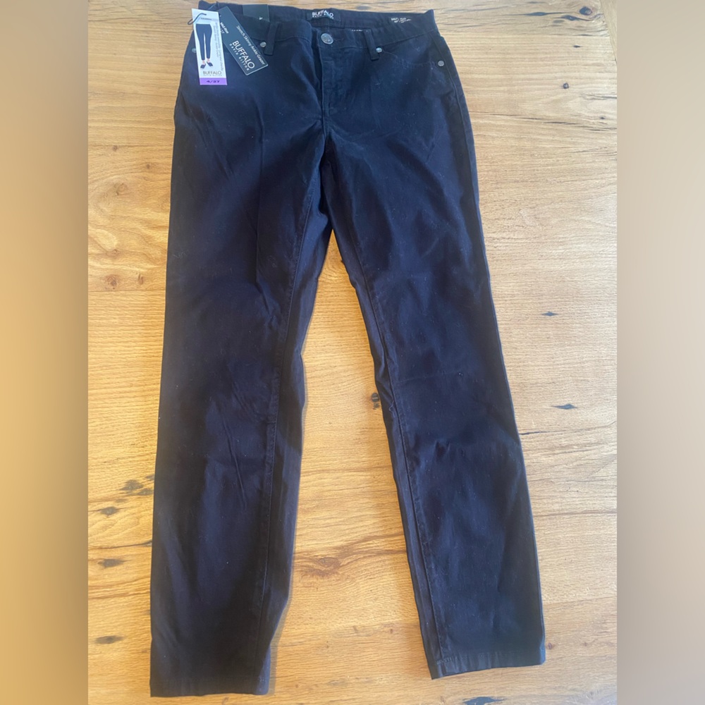 Buffalo David Bitton Black Ankle Grazer Pants jeans Women’s 4‎ NWT